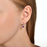 0.12 Karat Yakut Taşlı Pırlanta Küpe