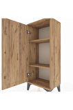 Arges Komodin 2 Raflı Tek Kapaklı 44x30x106 Çam-Çam