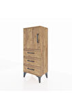 Arges Komodin 2 Raflı 3 Çekmeceli Tek Kapaklı 44x30x106 Çam-Çam