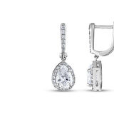 Topaz Taşlı Pırlanta Küpe