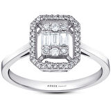 0.25 Karat Baget Pırlanta Yüzük