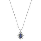 0.03 Karat Safir Taşlı Pırlanta Kolye