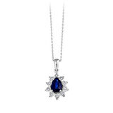0.04 Karat Damla Safir Pırlanta Kolye