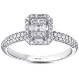 0.45 Karat Baget Pırlanta Yüzük