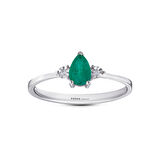 0.01 Karat Zümrüt Taşlı Pırlanta Fantezi Yüzük