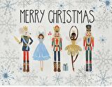Merry Christmas Desenli Amerikan Servisi Dikdörtgen 35 x 50 cm