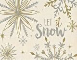 Let it Snow Karlar Desenli Amerikan Servisi Dikdörtgen 35 x 50 cm