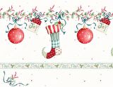 Vintage Christmas no:1 Desenli Amerikan Servisi Dikdörtgen 35 x 50 cm