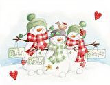 Vintage Christmas no:3 Desenli Amerikan Servisi Dikdörtgen 35 x 50 cm