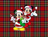 Minnie Ve Mickey Mouse Desenli Amerikan Servisi Dikdörtgen 35 x 50 cm