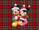 Minnie Ve Mickey Mouse Desenli Amerikan Servisi Dikdörtgen 35 x 50 cm