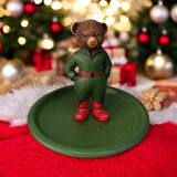 Teddy Bear Ralph L Çerezlik - Kahvaltı - Kahve - Meyve Sunum Tabağı
