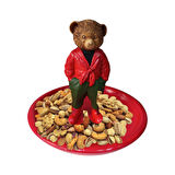 Teddy Bear Ralph L Çerezlik - Kahvaltı - Kahve - Meyve Sunum Tabağı