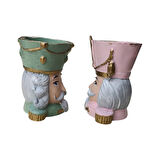 2'li Kurşun asker- Nutcracker - Fındıkkıran Mumluk Pembe Mint