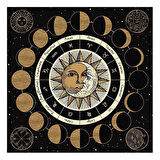 Sunak Bezi, Wiccan Malzemeleri, Spiritüel Tarot Bezi Astroloji Tarot Duvar Dekoru, Kutsal Bez
