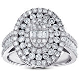 1.25 Karat Baget Taşlı Pırlanta Fantezi Yüzük