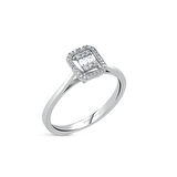 0.13 Karat Baget Taşlı Pırlanta Yüzük