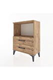 Arges Komodin 2 Çekmeceli 60x30x80 Çam-Çam