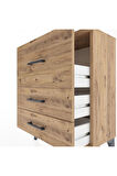 Arges Komodin Tek Raflı 2 Çekmeceli 60x30x80 Çam-Çam