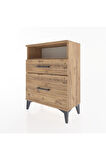 Arges Komodin 3 Çekmeceli 60x30x80 Çam-Çam
