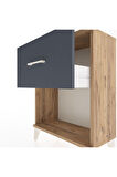 Arges Komodin 2 Çekmeceli 60x30x80 Çam-Antrasit