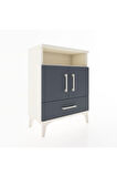 Arges Komodin 2 Raflı 2 Kapaklı 60x30x80 Aytaşı-Antrasit