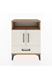Arges Komodin 2 Raflı 2 Kapaklı 60x30x80 Çam-Aytaşı