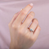 0.08 Karat Pırlanta Violet Taşlı Yüzük