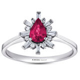 0.15 Karat Yakut Taşlı Pırlanta Yüzük