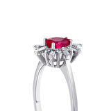 0.15 Karat Yakut Taşlı Pırlanta Yüzük