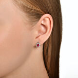 0.30 Karat Damla Yakut Taşlı Pırlanta Küpe