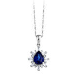 0.15 Karat Safir Taşlı Pırlanta Kolye
