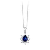 0.15 Karat Safir Taşlı Pırlanta Kolye