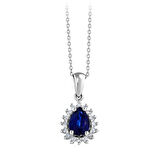 0.11 Karat Safir Taşlı Pırlanta Kolye