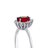 0.09 Karat Yakut Taşlı Pırlanta Yüzük