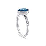 Aquamarine Taşlı Pırlanta Yüzük