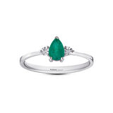 0.02 Karat Zümrüt Taşlı Pırlanta Fantezi Yüzük