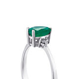 0.02 Karat Zümrüt Taşlı Pırlanta Fantezi Yüzük