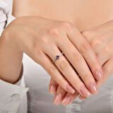 0.11 Karat Ametist Taşlı Pırlanta Yüzük