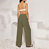 Keten Günlük Pantolon Beli Bağcıklı