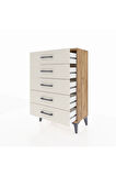 Arges Komodin 5 Çekmeceli 60x30x96 Çam-Aytaşı