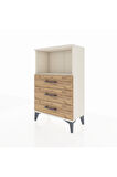 Arges Komodin Tek Raflı 3 Çekmeceli 60x30x96 Aytaşı-Çam