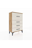 Arges Komodin 4 Çekmeceli 60x30x96 Çam-Aytaşı