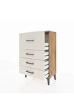 Arges Komodin 4 Çekmeceli 60x30x96 Çam-Aytaşı