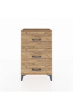Arges Komodin 3 Çekmeceli 60x30x96 Çam-Çam