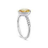 0.15 Karat Pırlanta Sarı Violet Taşlı Yüzük