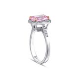 Pembe Topaz Taşlı Pırlanta Yüzük