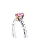 0.05 Karat Pembe Topaz Taşlı Pırlanta Yüzük