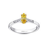 0.05 Karat Sarı Topaz Taşlı Pırlanta Yüzük