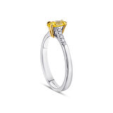 0.05 Karat Sarı Topaz Taşlı Pırlanta Yüzük